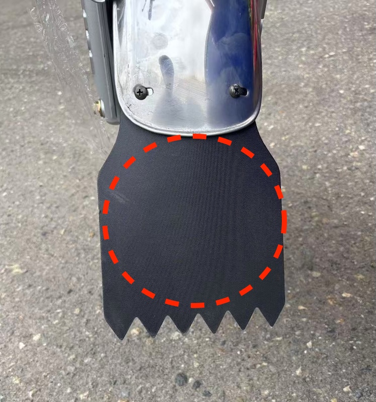 前輪泥除け