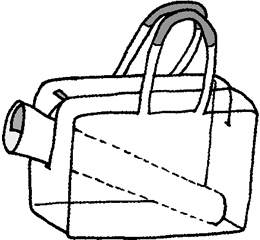 長尺モノを収納したイメージ図